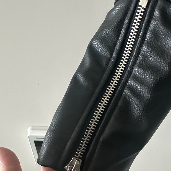 H&M Black Faux Leather Biker Jacket - Picture 5 of 7